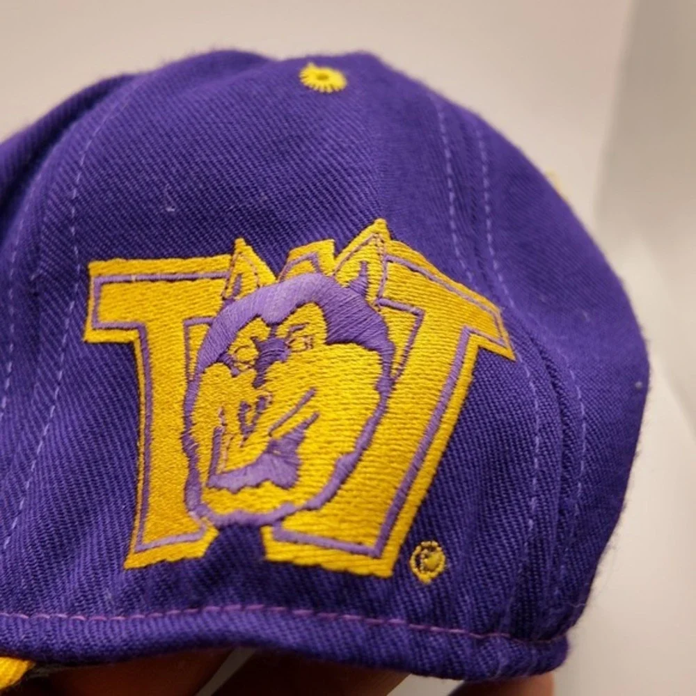 Vintage Clutch Washington Huskies Hat Snapback Cap Purple Gold Made in USA - Picture 3 of 6